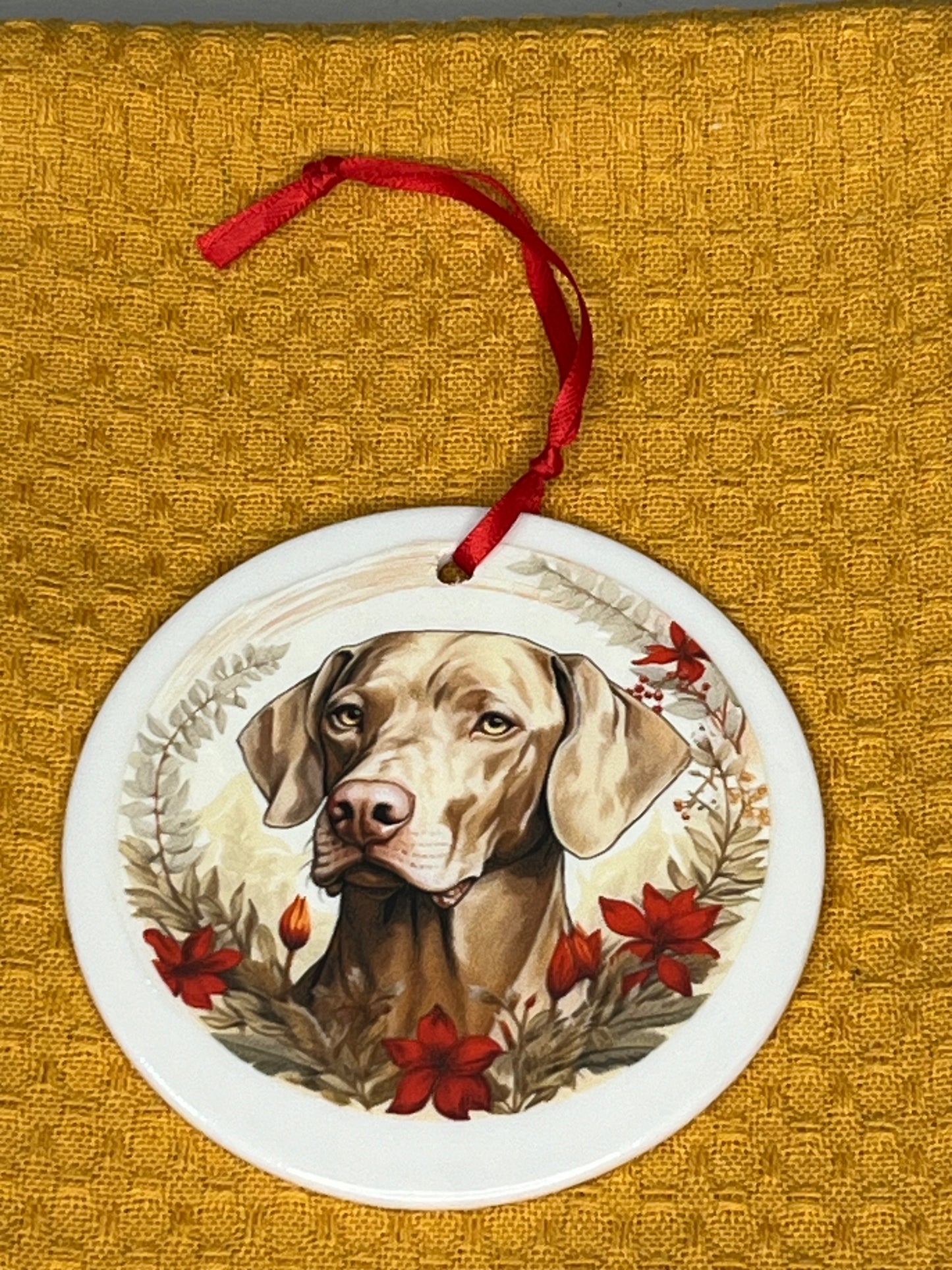 Weimaraner Christmas ornament