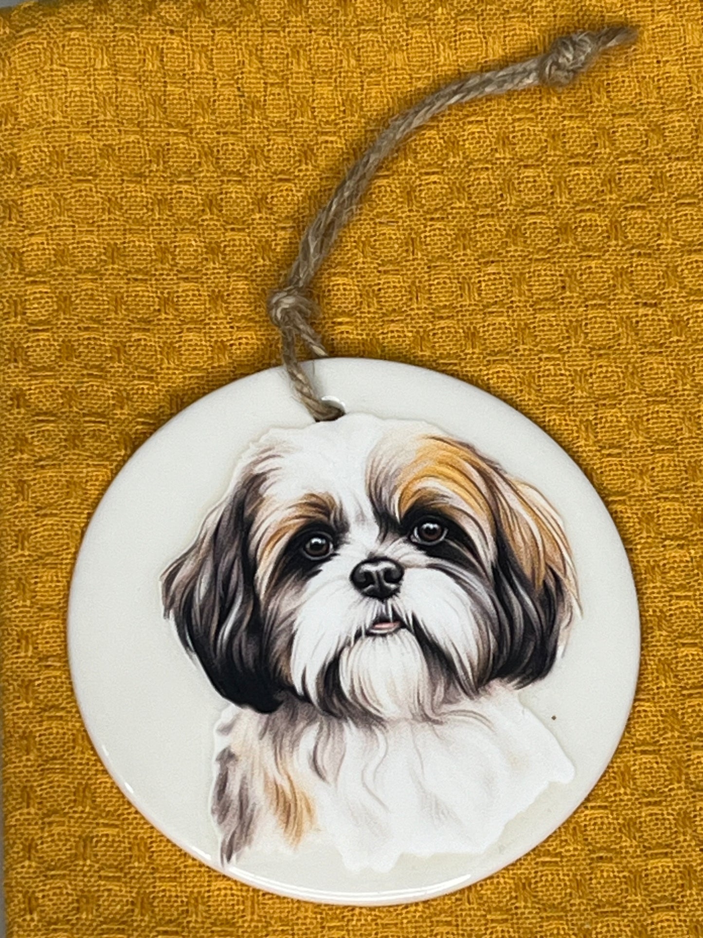 Shihtzu ceramic ornament