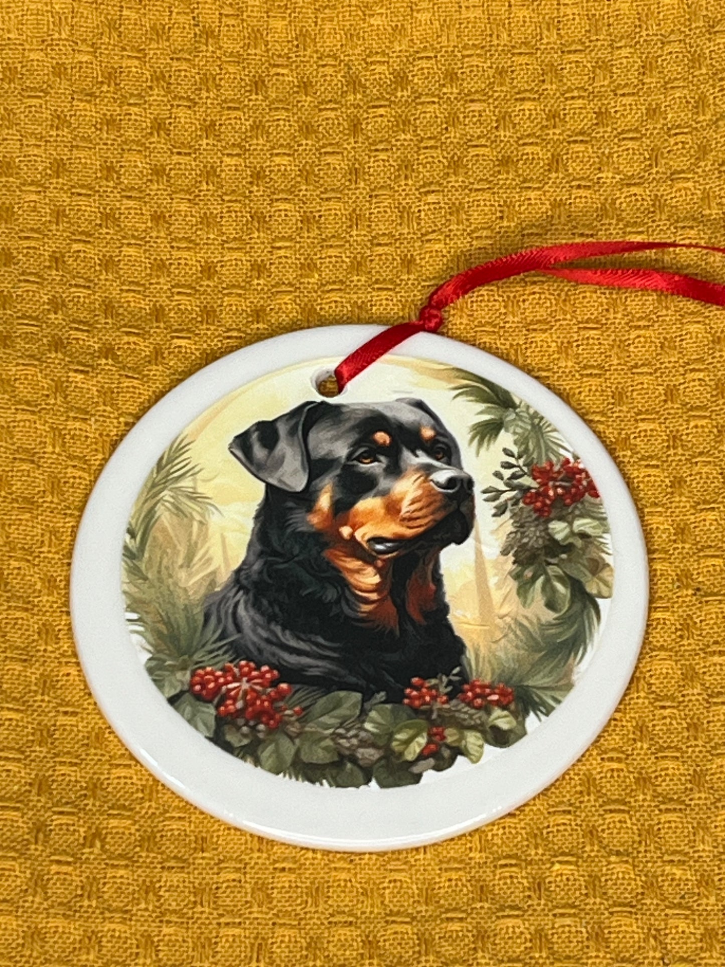 Rottweiler Christmas ornament