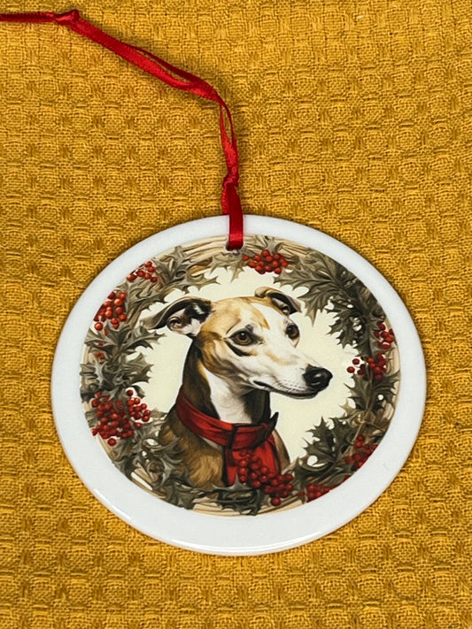 Italian Greyhound Christmas ornament