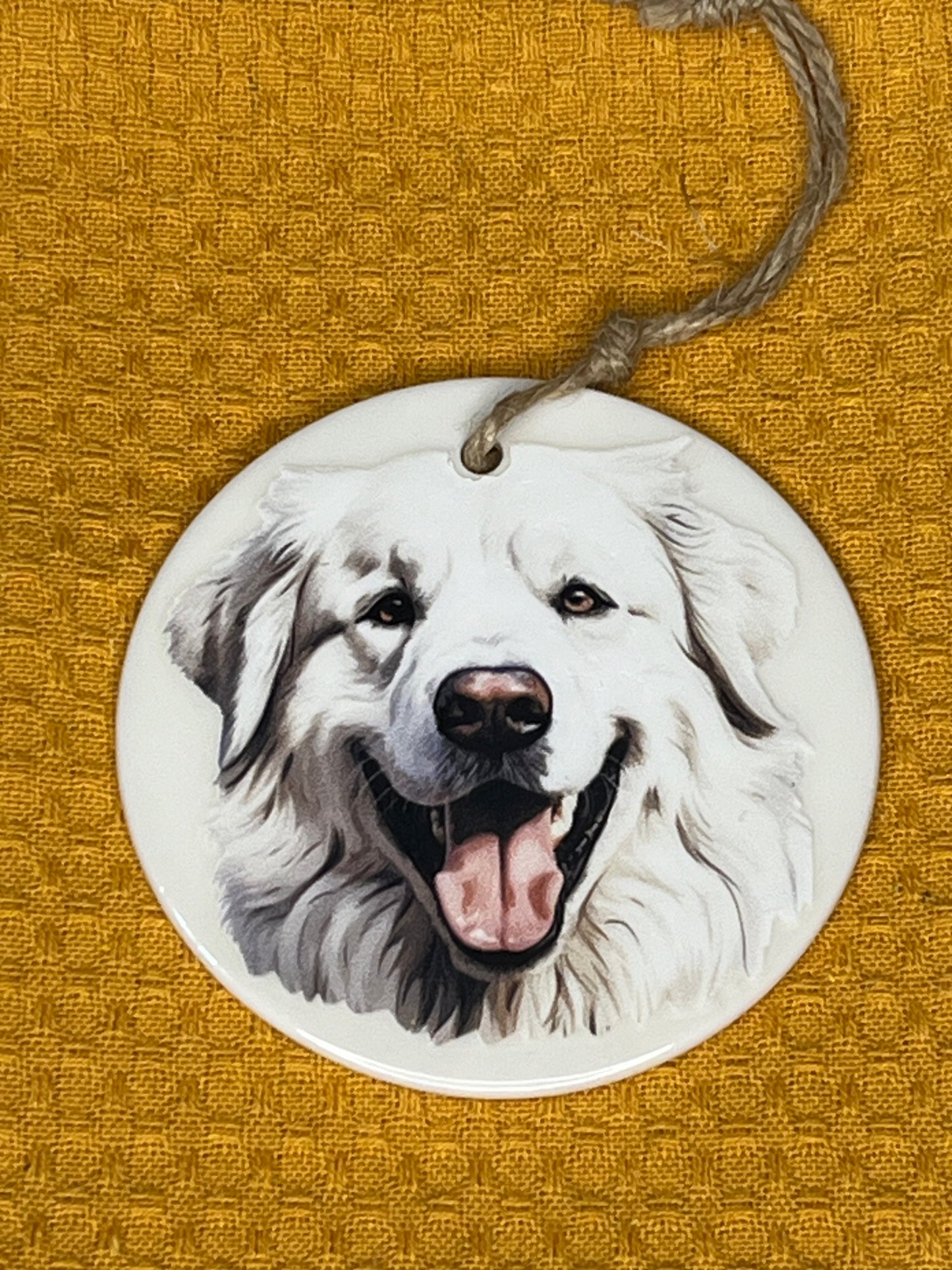 Great Pyrenees ceramic ornament