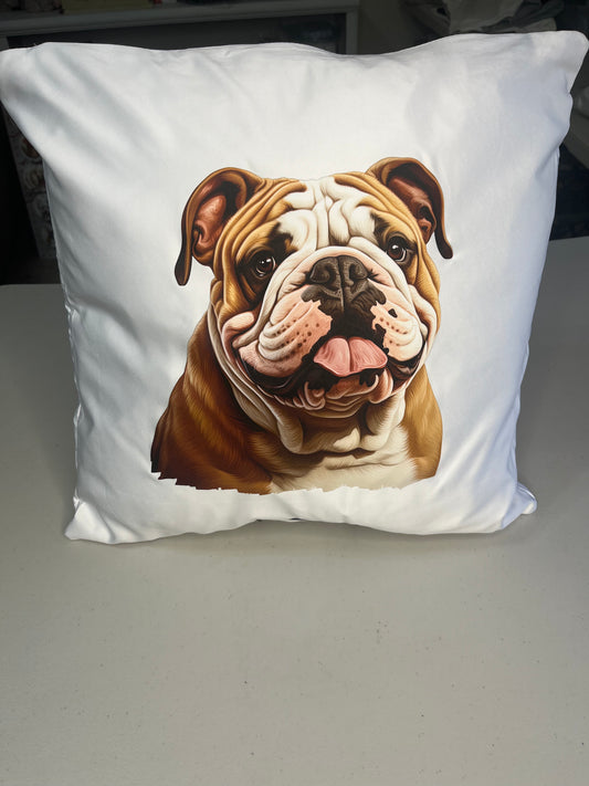 English bulldog decorative pillow