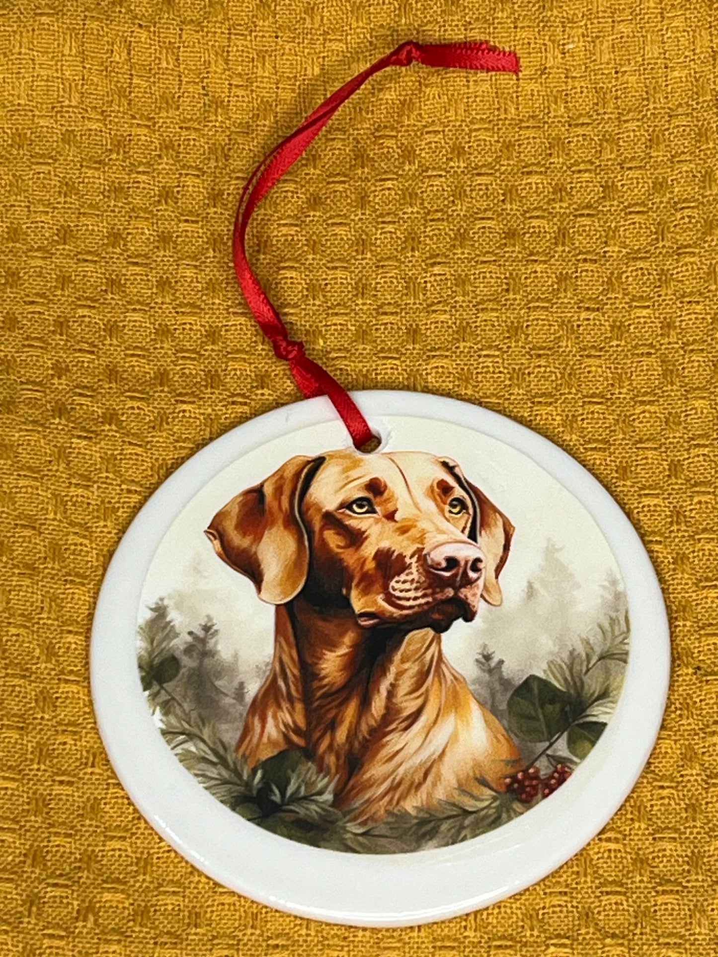 Rhodesian ridgeback Christmas ornament