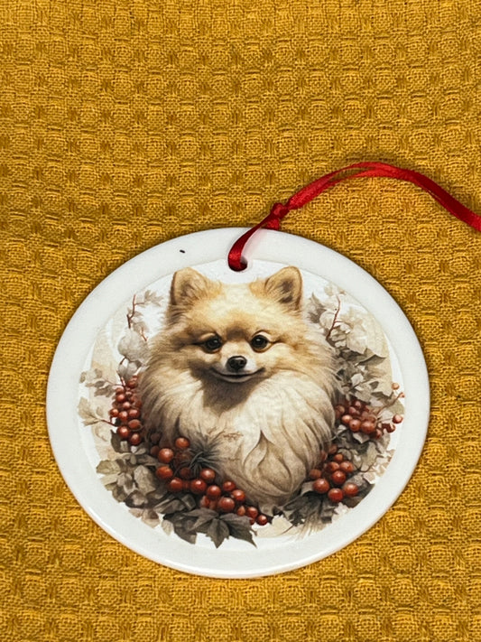 Pomeranian Christmas ornament