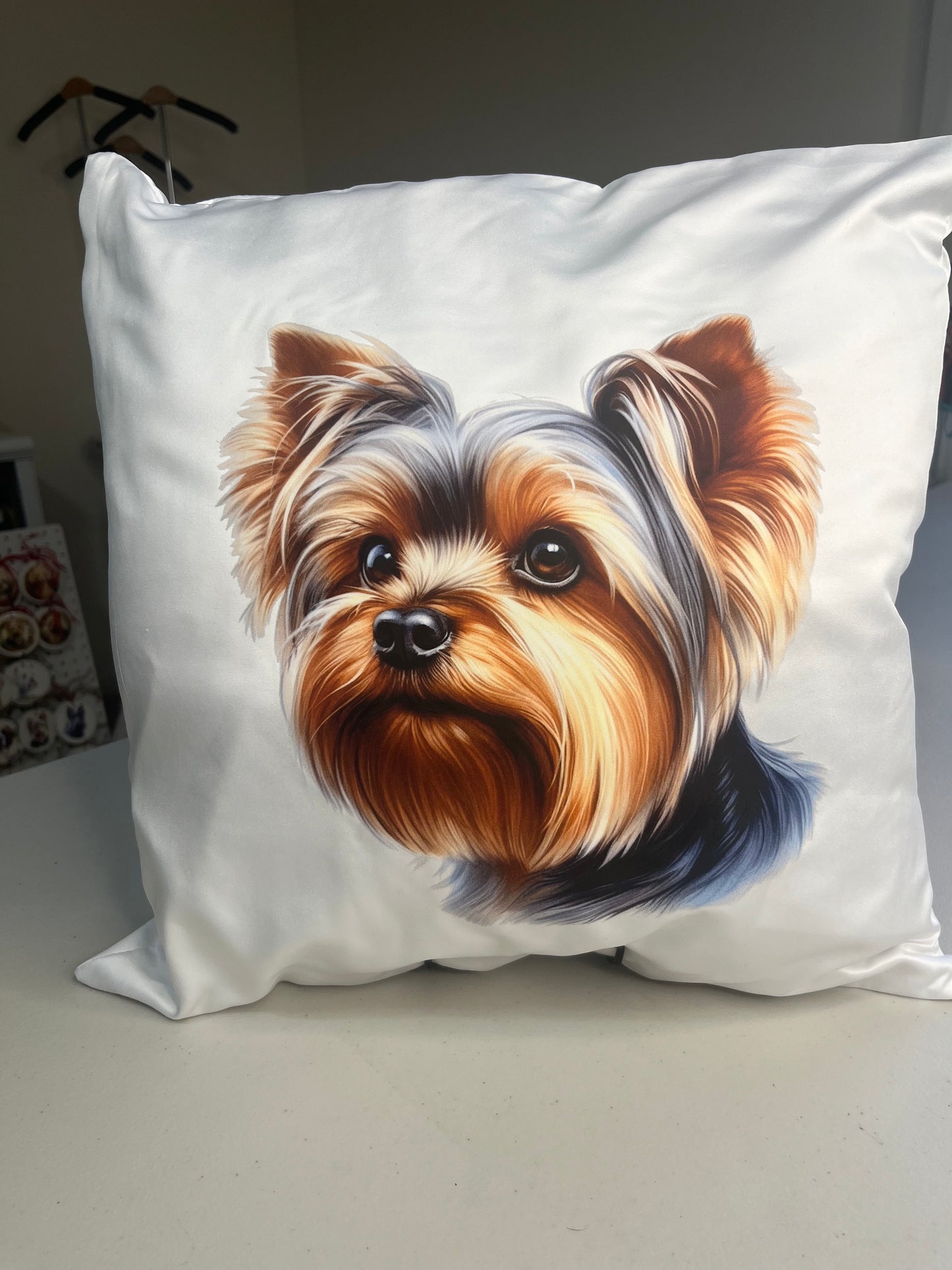 Yorkie decorative pillow