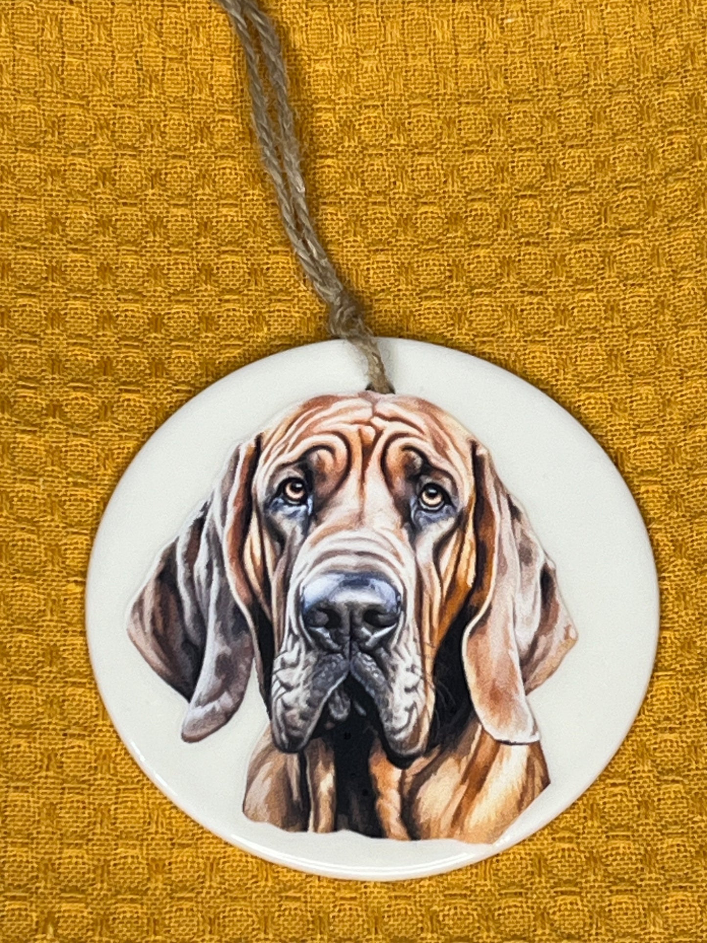 Bloodhound Ceramic ornament