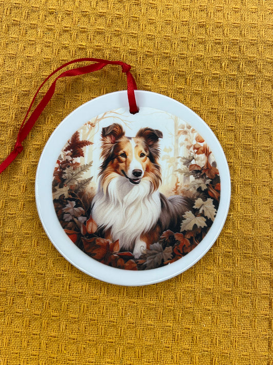 Sheltie Christmas ornament