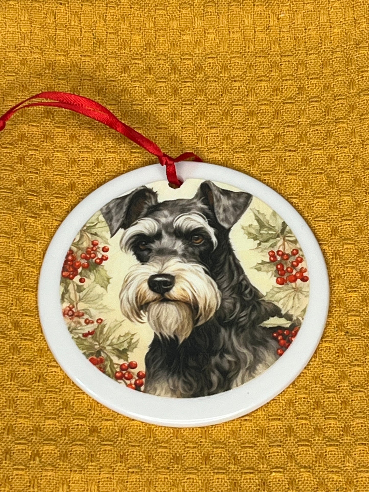 Schnauzer Christmas ornament