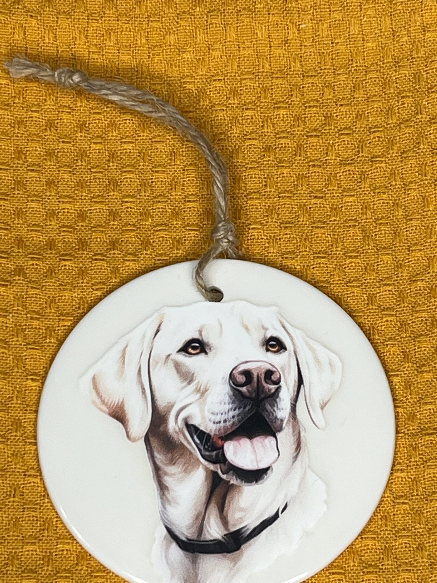 Labrador retriever ceramic ornament