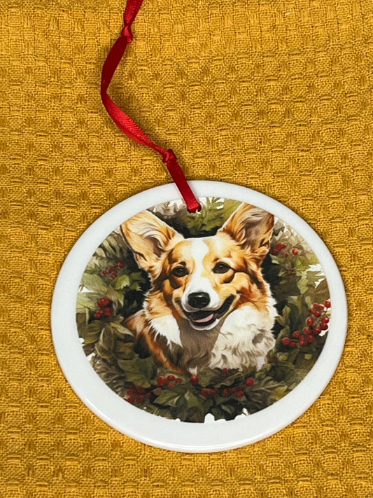 Corgi Christmas ornament