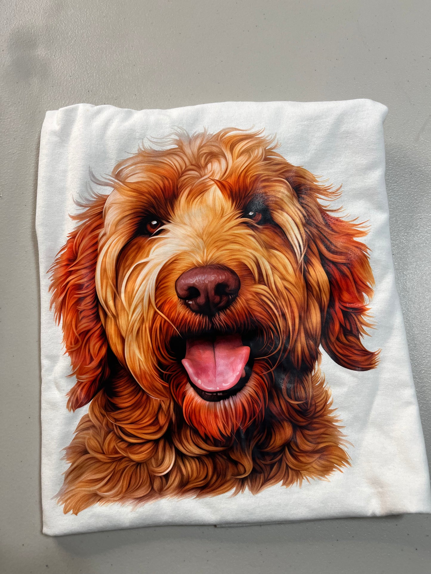 Goldendoodle Red headshot T-shirt