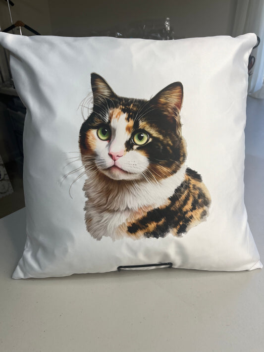 Calico cat decorative pillow