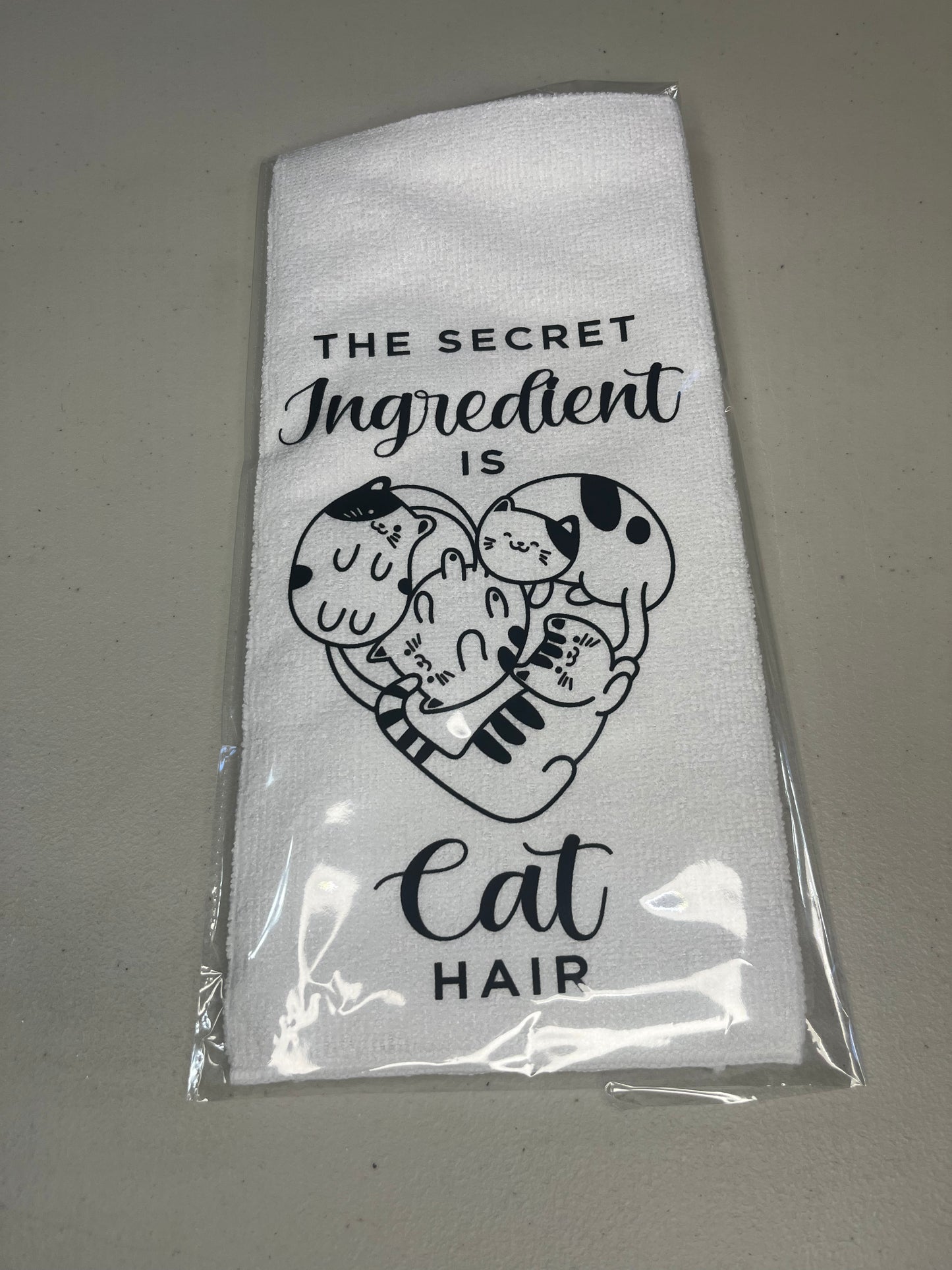 The secret ingredient is cat hair kitchen towel