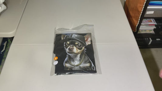 Chihuahua with a cap and gold chain T-shirt