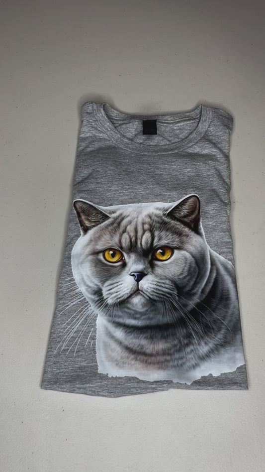 British blue cat T-shirt